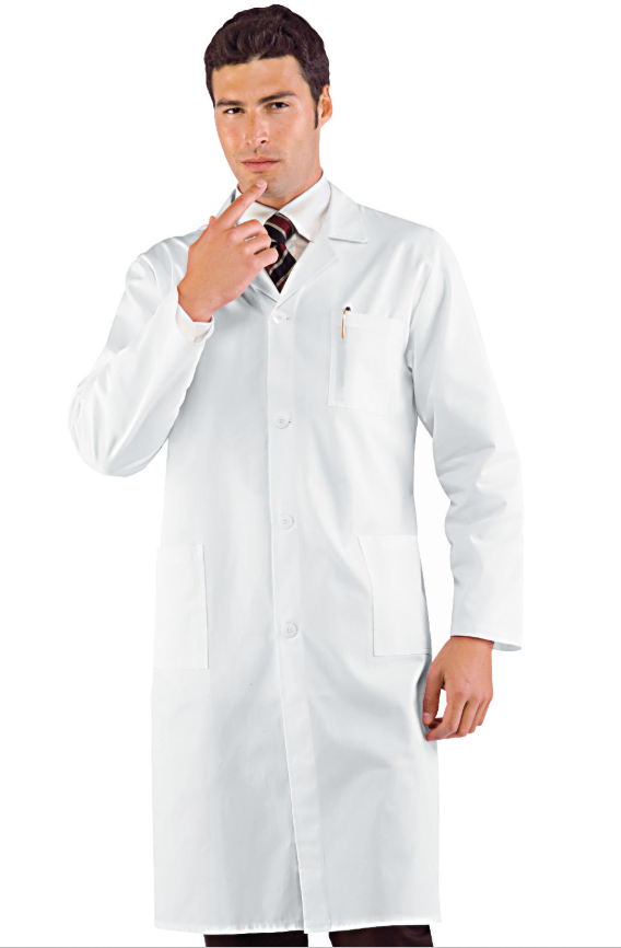 Bata medico ISACCO AMSTERDAM, para hombre, blanca