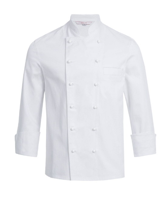 Chaqueta Chef GREIFF CLASSIC, para hombre, manga larga, blanca