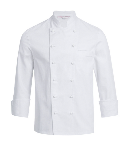 Chaqueta Chef GREIFF CLASSIC, para hombre, manga larga, blanca