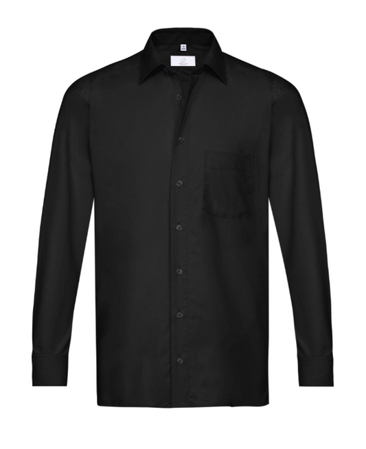 Camisa GREIFF para hombre BASIC, negra, manga larga