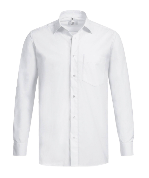 Camisa GREIFF para hombre BASIC, blanca, manga larga