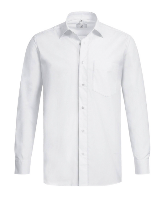 Camisa GREIFF para hombre BASIC, blanca, manga larga