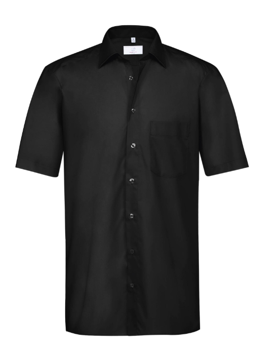 Camisa GREIFF para hombre BASIC, negra, manga corta