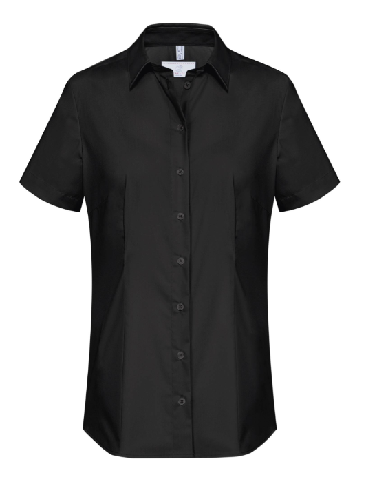 Camisa para mujer GREIFF BASIC, negra, manga corta
