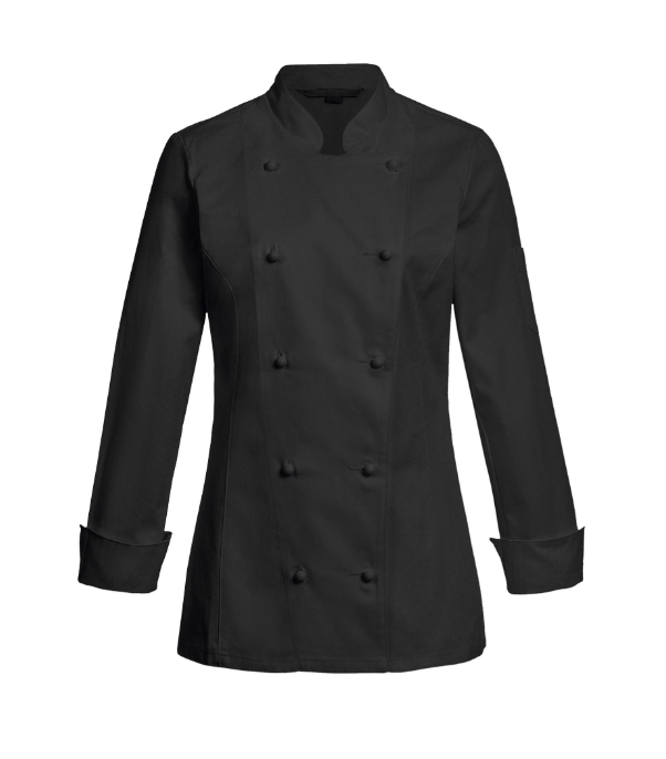 Chaqueta Chef GREIFF CLASSIC, para mujer, manga larga, negra