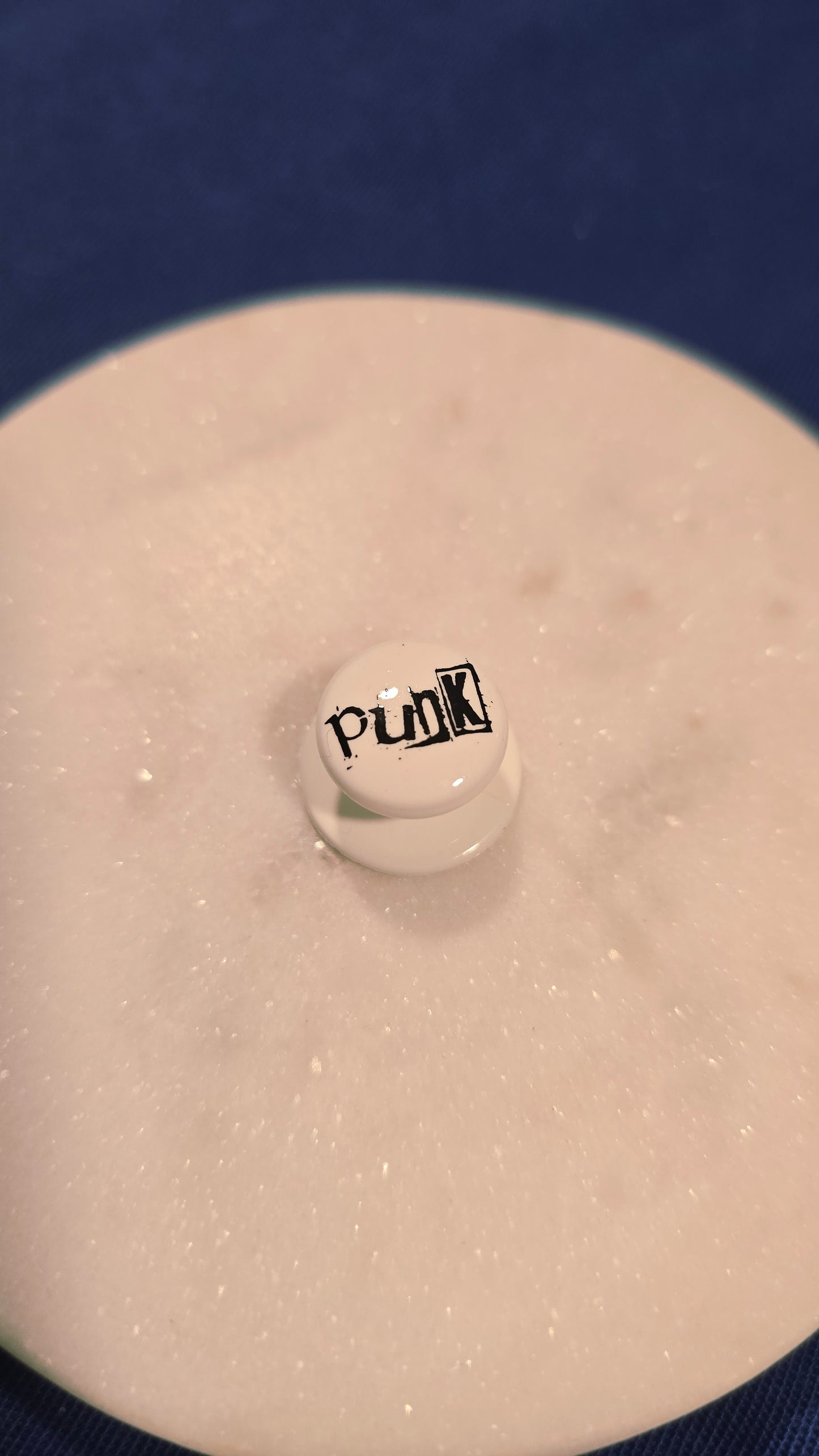 Botones de bola "PUNK" blanco
