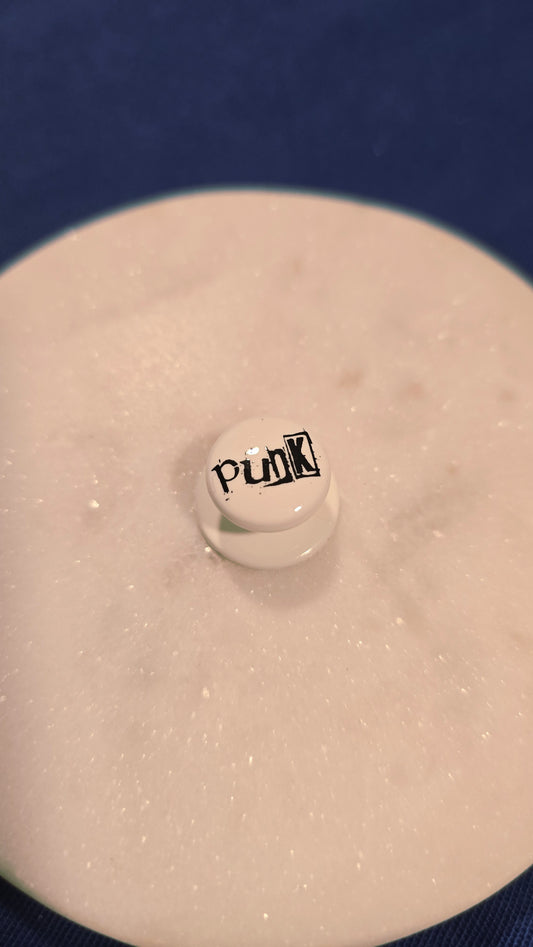 Botones de bola "PUNK" blanco