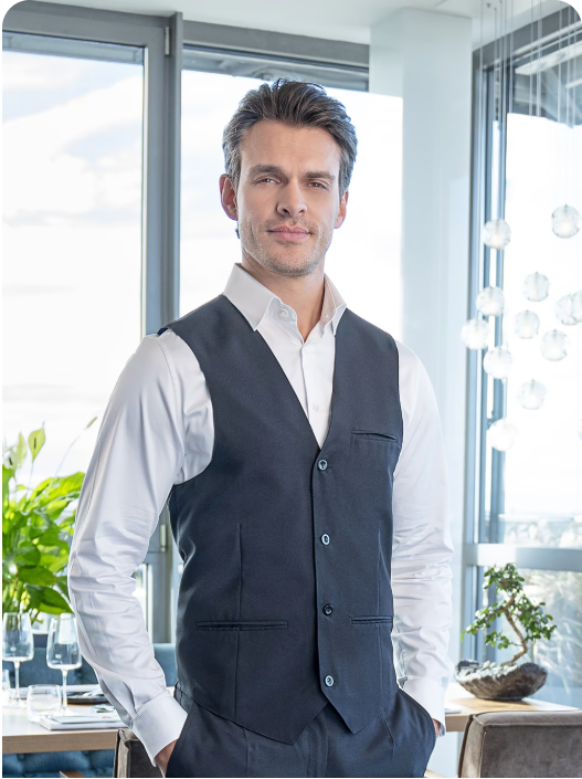 KARLOWSKY Chaleco de Hombre BASIC, negro