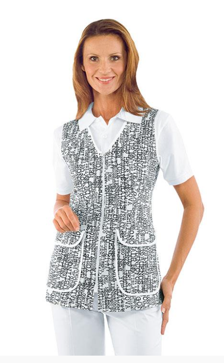 ISACCO Casaca MARAKAIBO NEW YORK, para mujer, blanca/negra letra