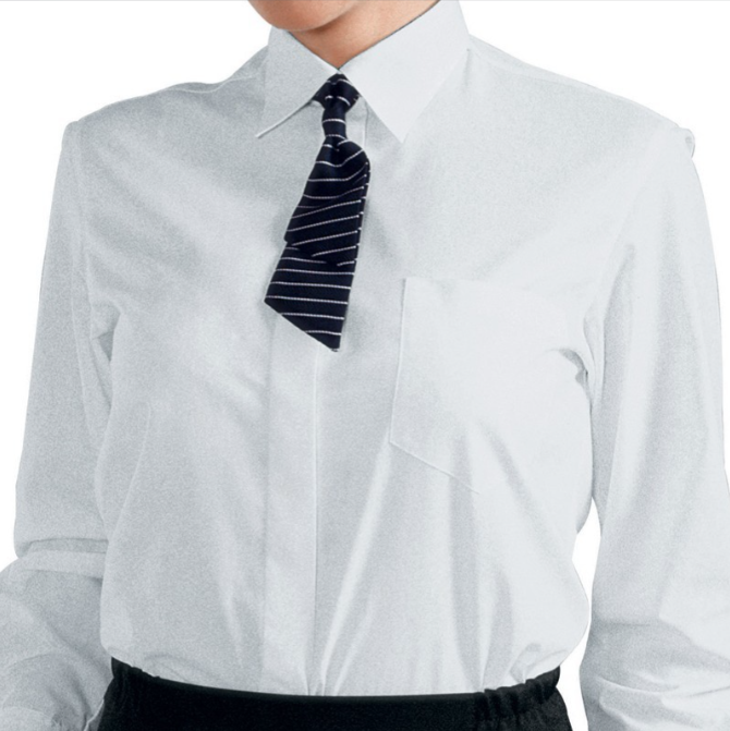 Camisa para mujer ISACCO DONNA, blanca, manga larga