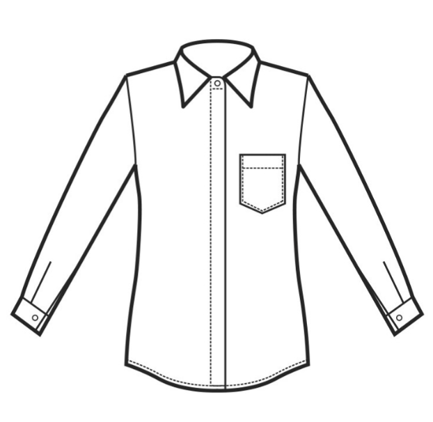Camisa para mujer ISACCO DONNA, blanca, manga larga