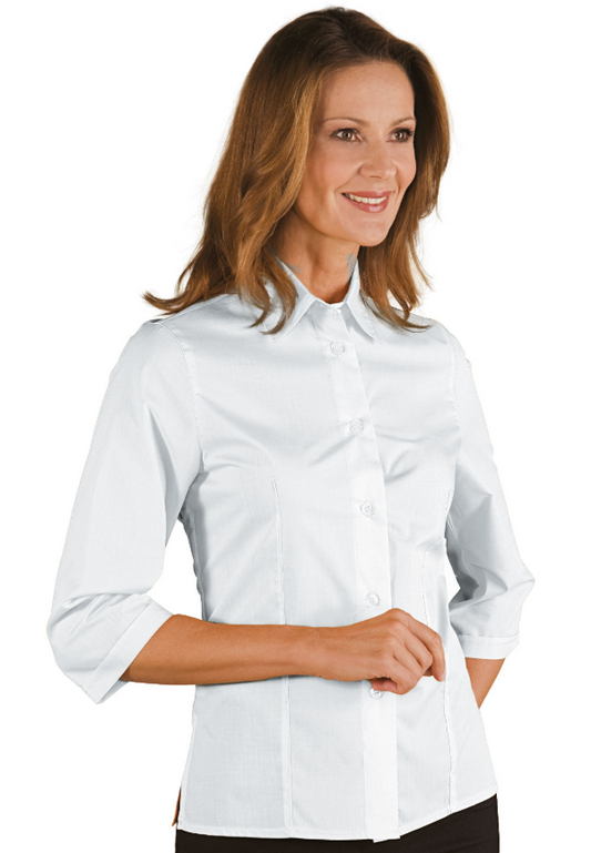 Camisa para mujer ISACCO KYOTO, blanca, manga 3/4