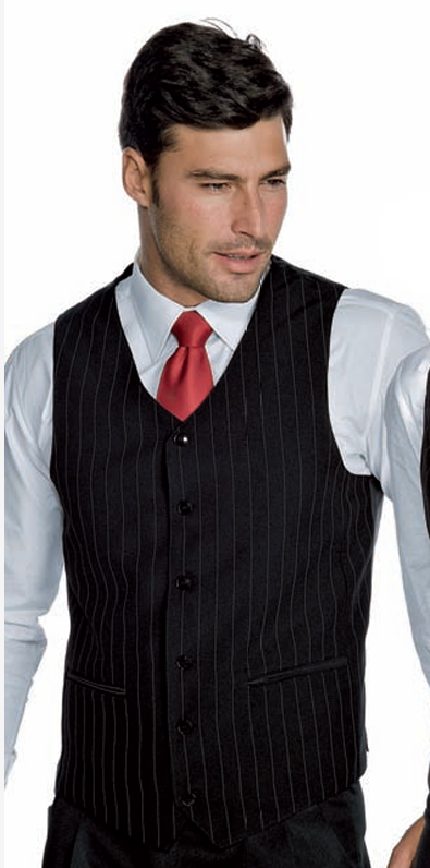 Chaleco de Hombre ISACCO LIVERPOOL, negro rayas