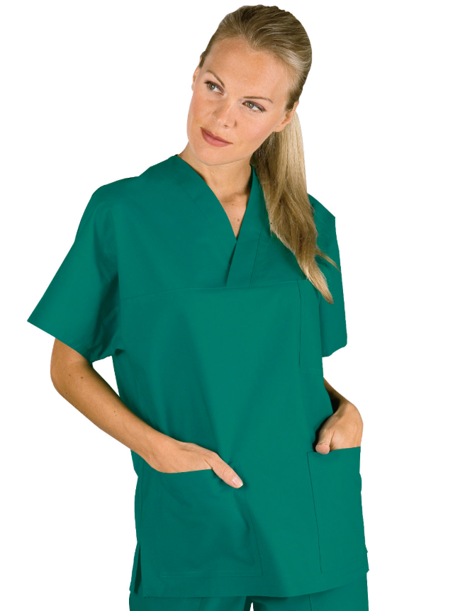 ISACCO Casaca COLLO A V, unisex, verde
