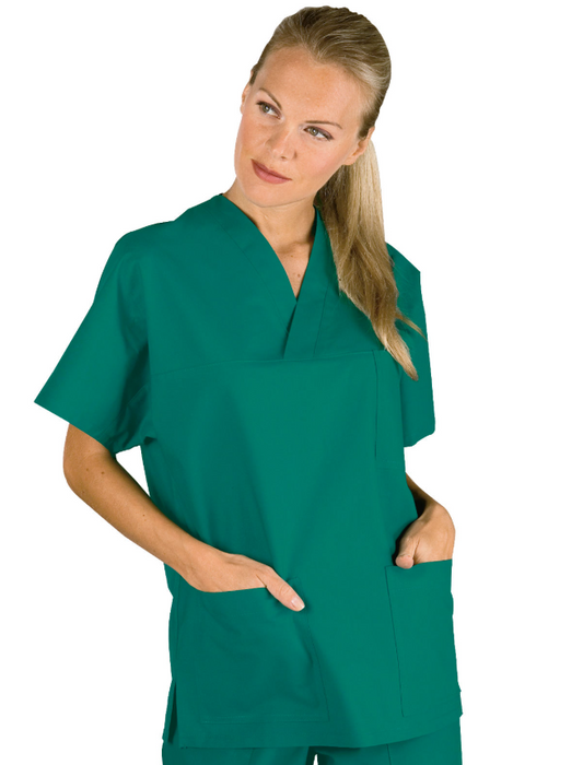 ISACCO Casaca COLLO A V, unisex, verde
