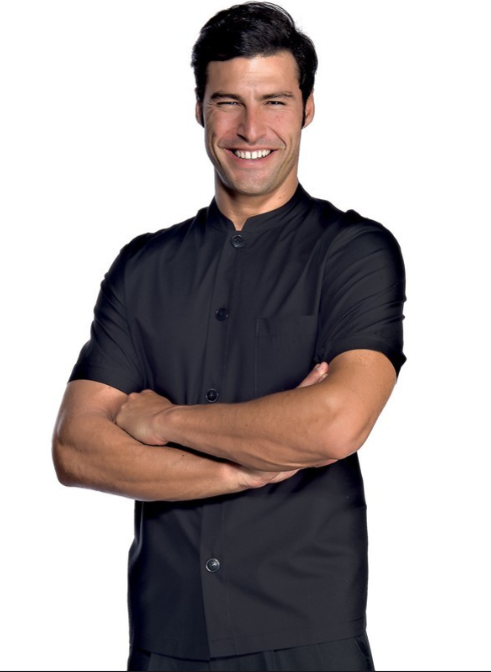 ISACCO Casaca COREANA LAVORO, para hombre, negro