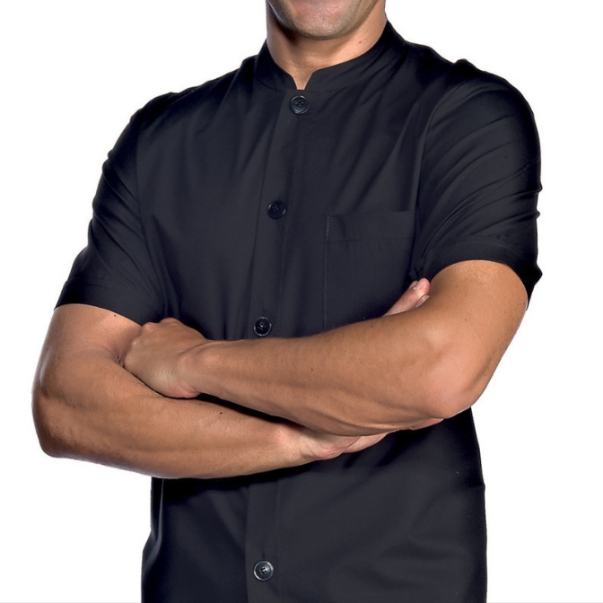 ISACCO Casaca COREANA LAVORO, para hombre, negro
