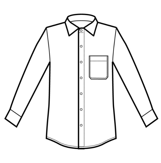 Camisa ISACCO UOMO para hombre, blanca, manga larga