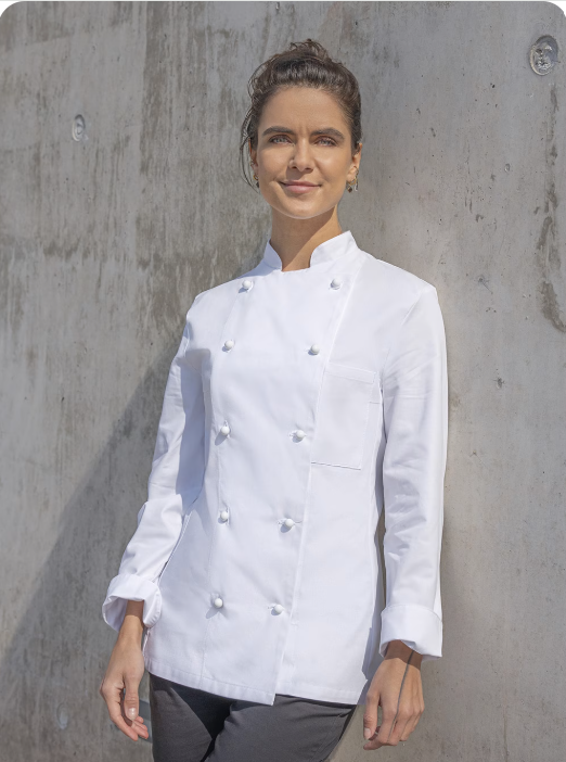 Chaqueta Chef KARLOWSKY AGATHE, para mujer, blanca
