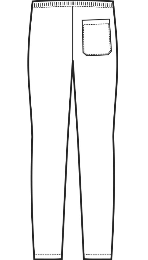 Pantalon de Chef ISACCO "MAORI 91", negro/blanco